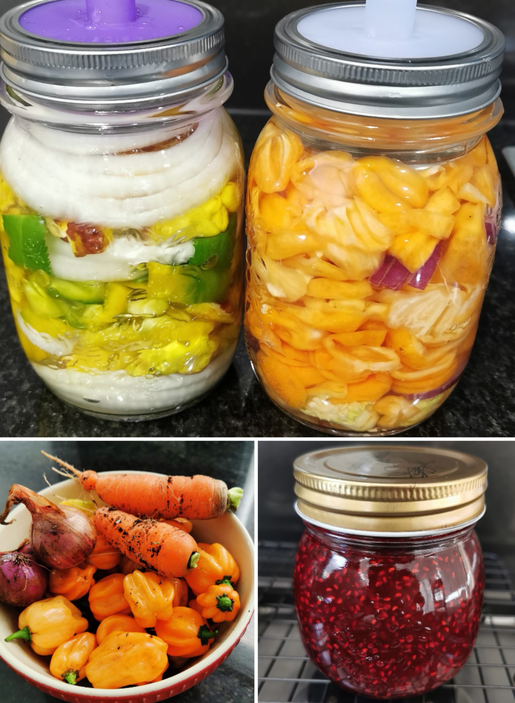 Raspberries and chillis! 