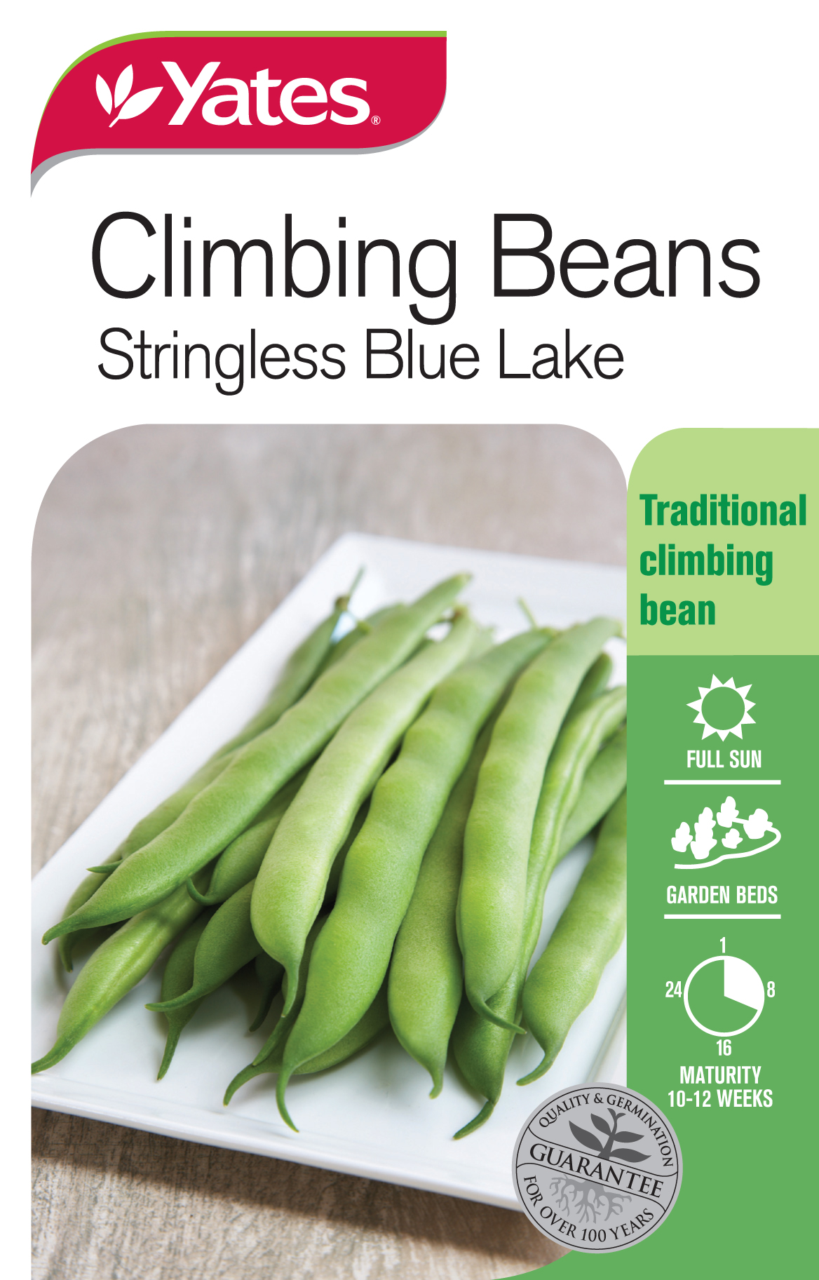16451 Yates Vege Beans Blue Lake Climb Packet Seed