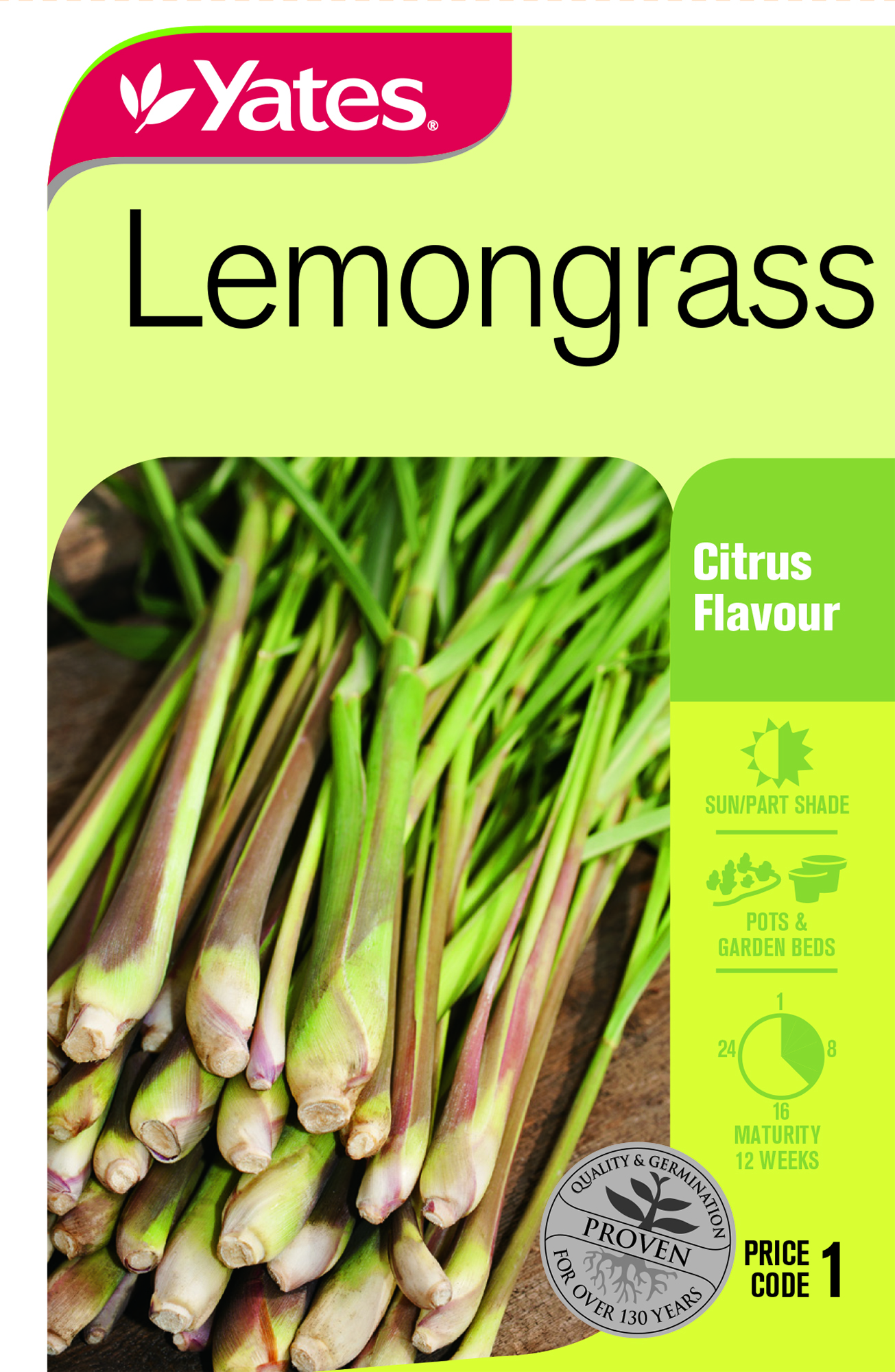 53438 Yates Herb Lemongrass Packet Seed