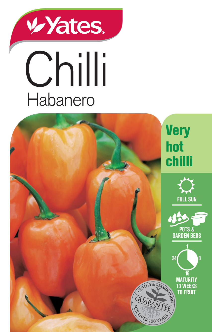 53465 Yates Vege Chilli Habanero Packet Seed