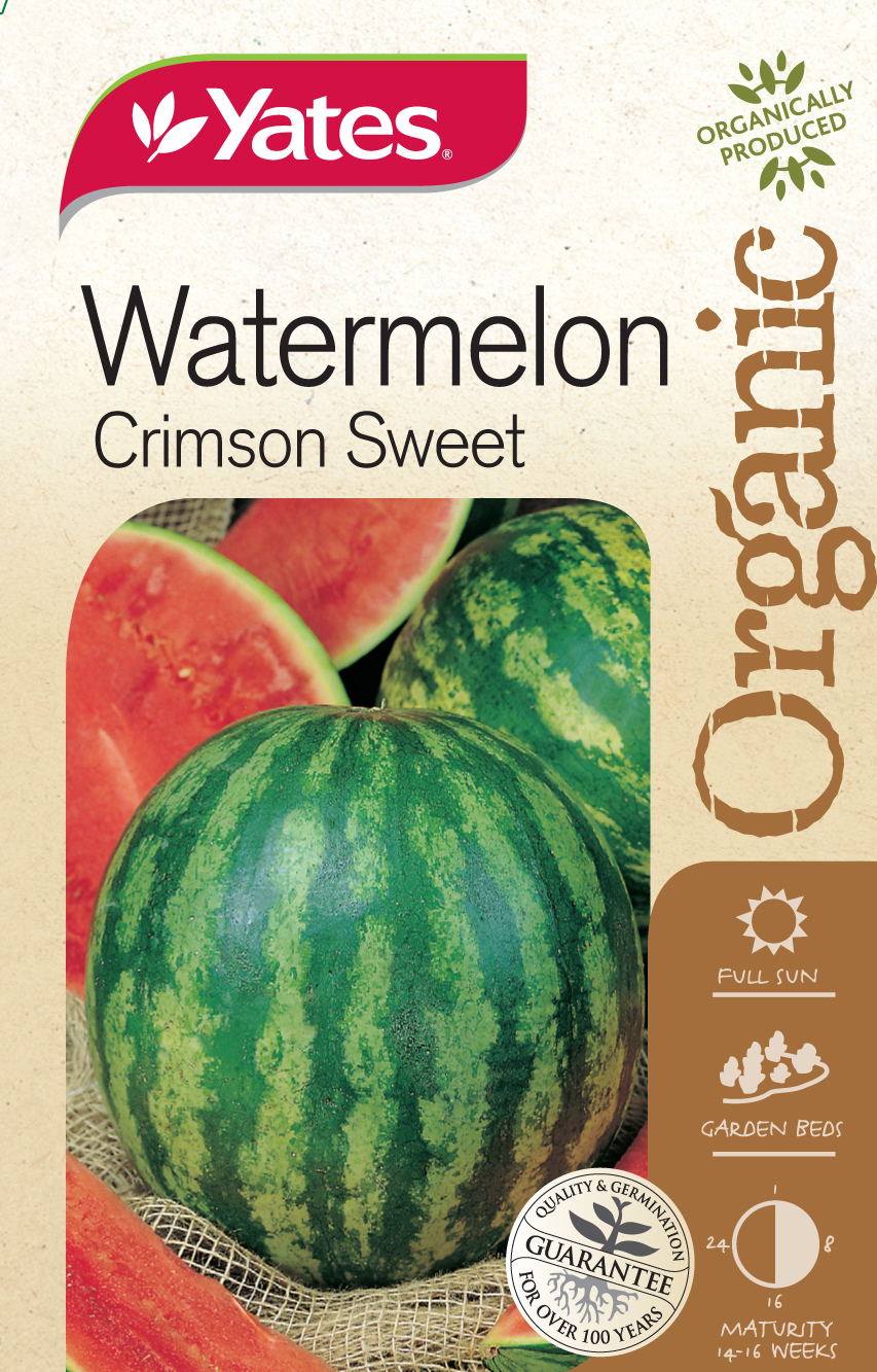 53493 Yates Vege Watermelon Crimson Sweet Organic Packet Seed