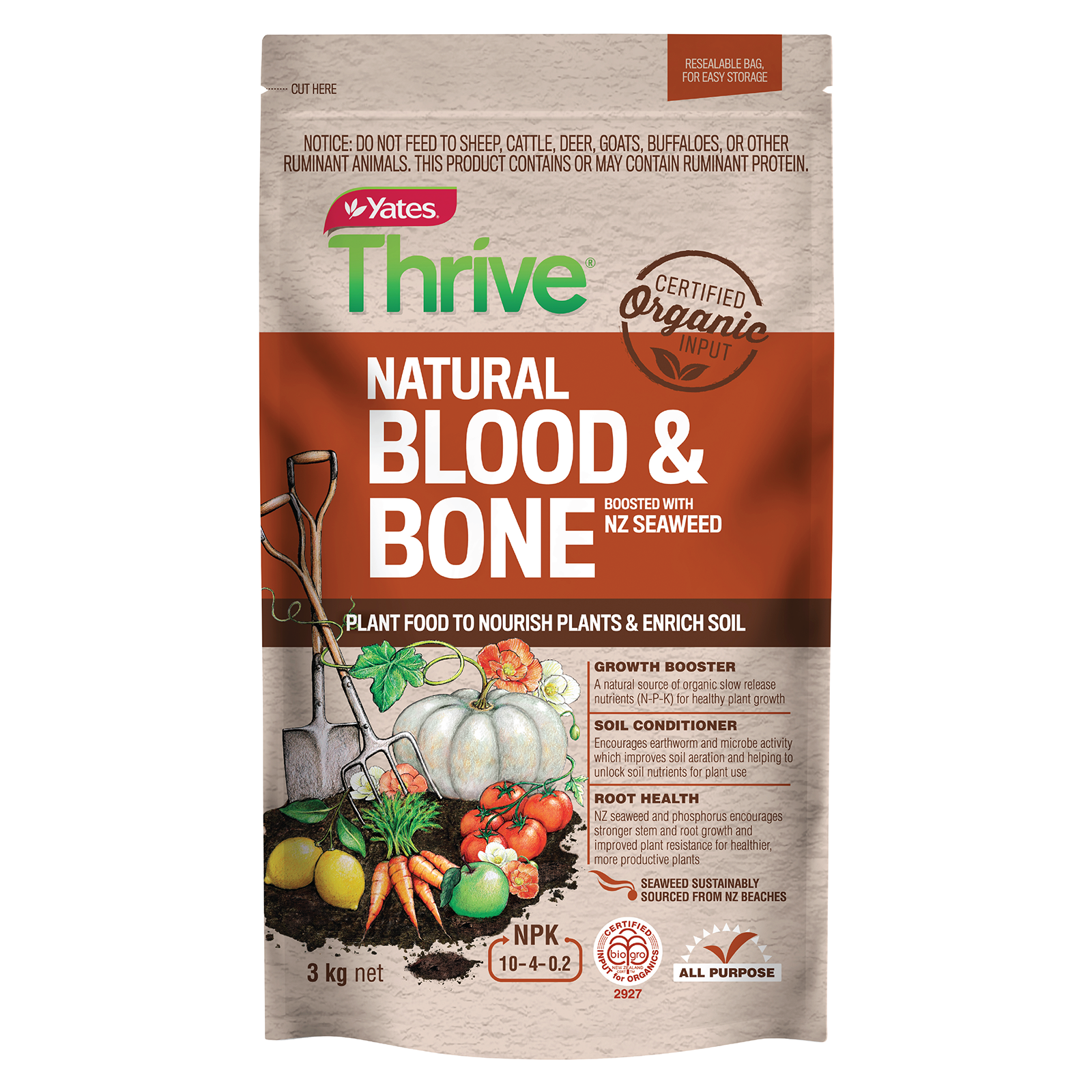 Yates Thrive Natural Blood & Bone with Seaweed