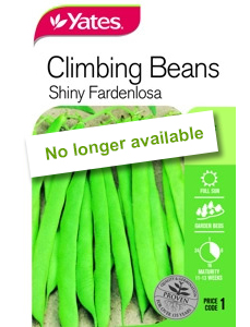 54153 Yates Vege Beans Shiny Fardenlosa Climb Packet Seed Nla