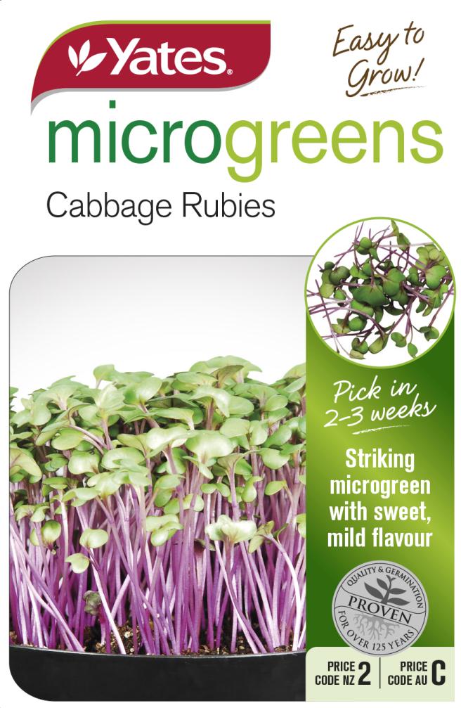 54642 Yates Cabbage Rubies Microgreens Packet Seed