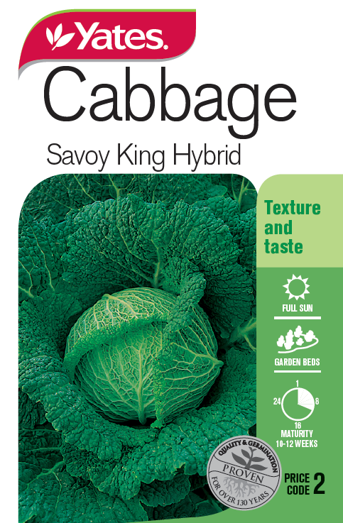 55491 Yates Vege Cabbage Savoy Packet Seed