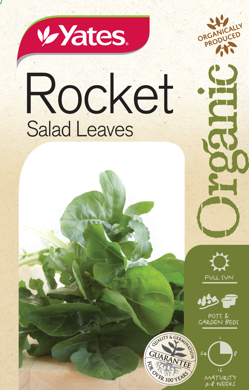 43880 Yates Herb Rocket Organic Salad Leaves Packet Seed