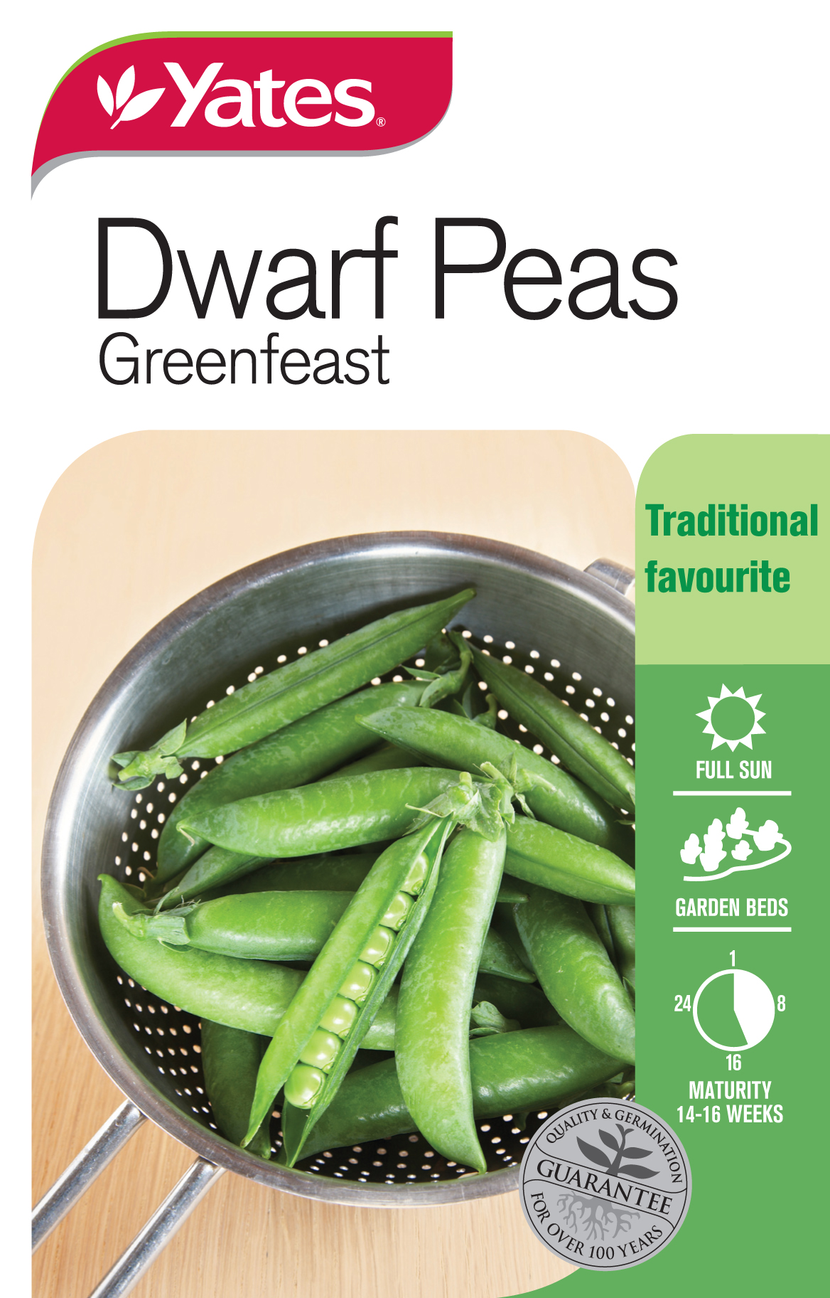 45539 Yates Vege Peas Greenfeast Packet Seed