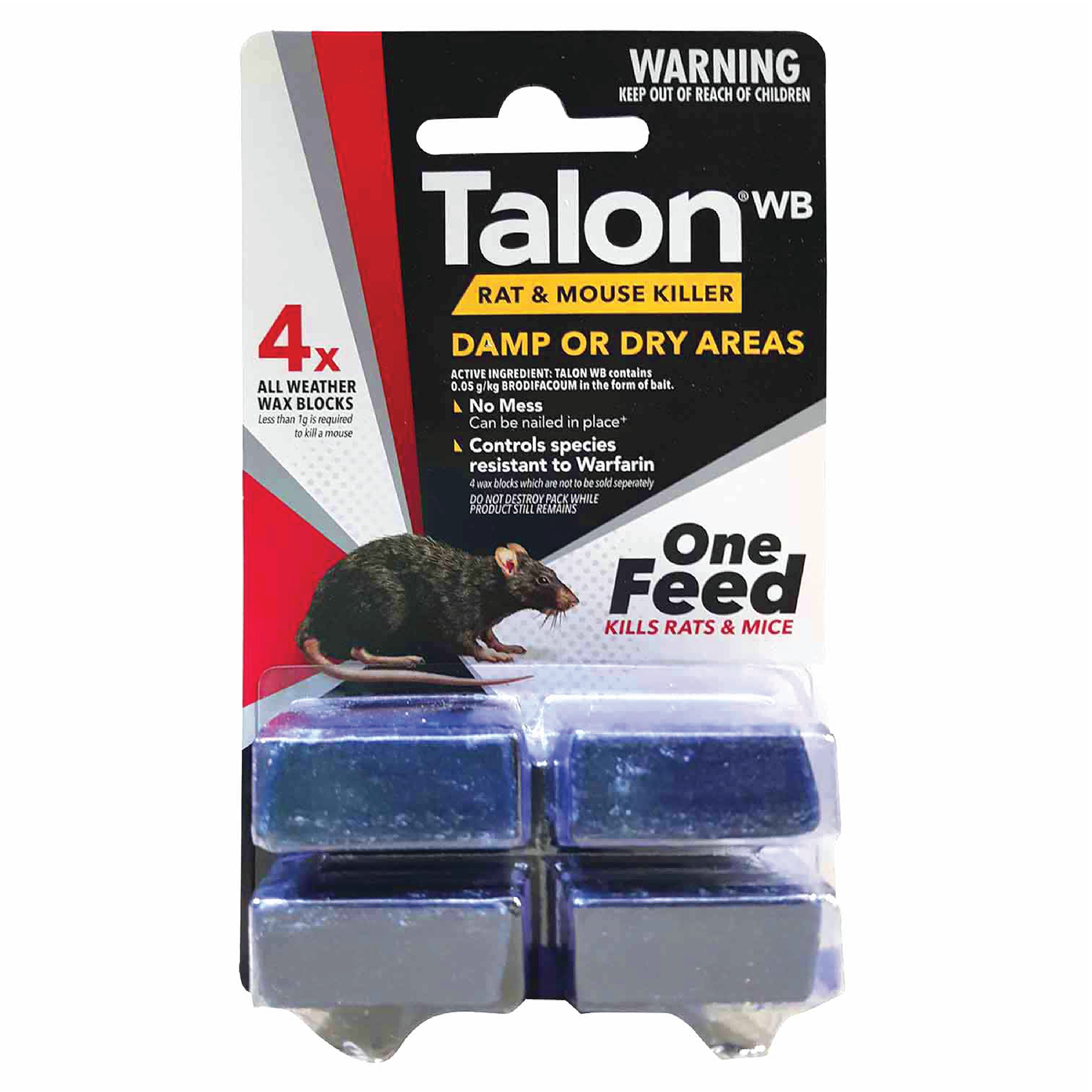 Talon Rat & Mice Killer - One Feed Wax Blocks