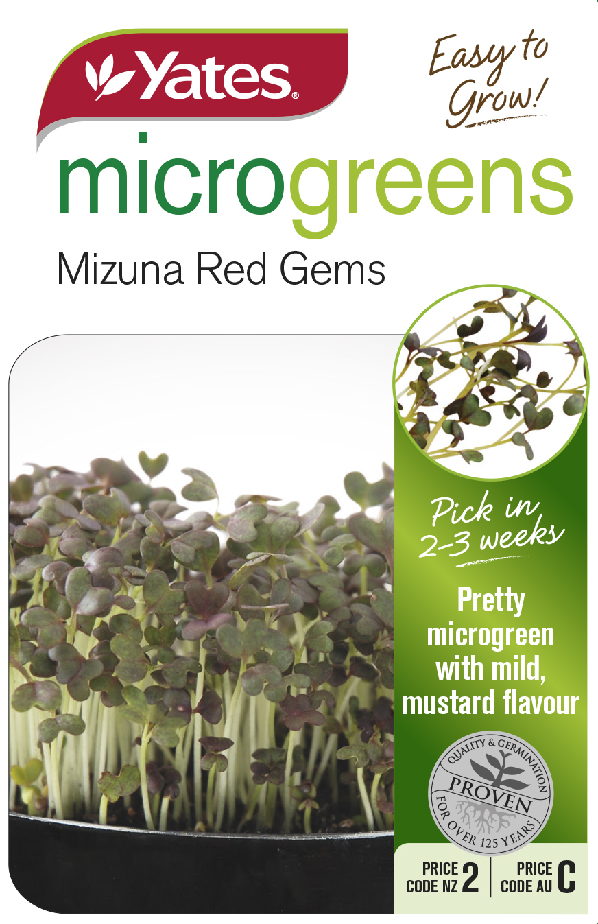 54643 Yates Mizuna Red Gems Microgreens Packet Seed
