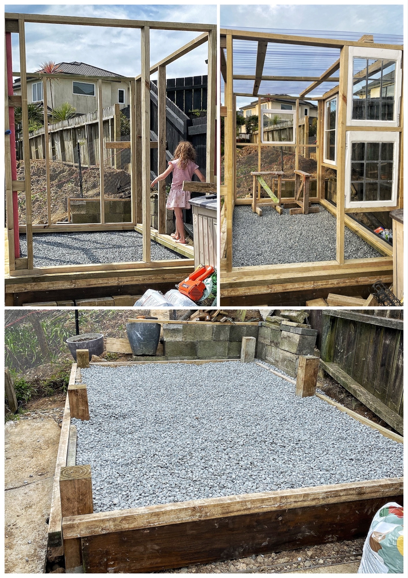 Upcycled-Windows GlassHouse Build PT1 ....We have Lift Off!! ..