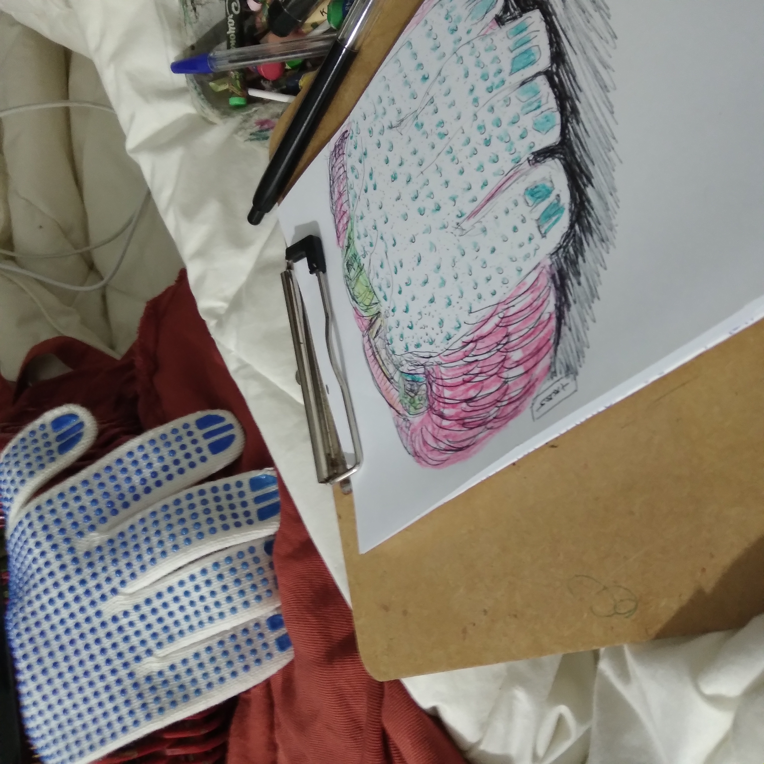 THE GLOVES ARE OUT ...