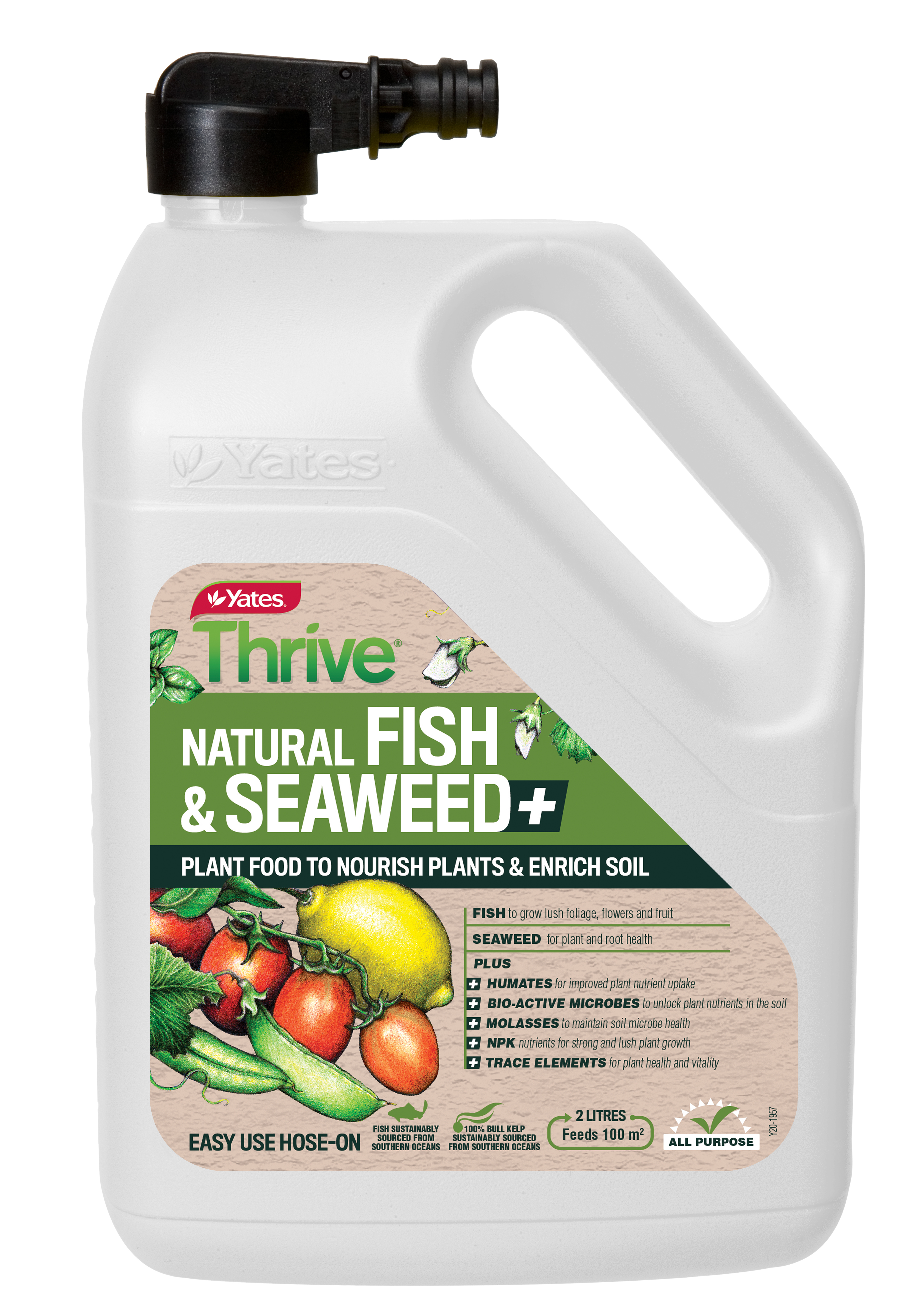 55167 Yates Thrive Natural Fish & Seaweed Hose On 2L