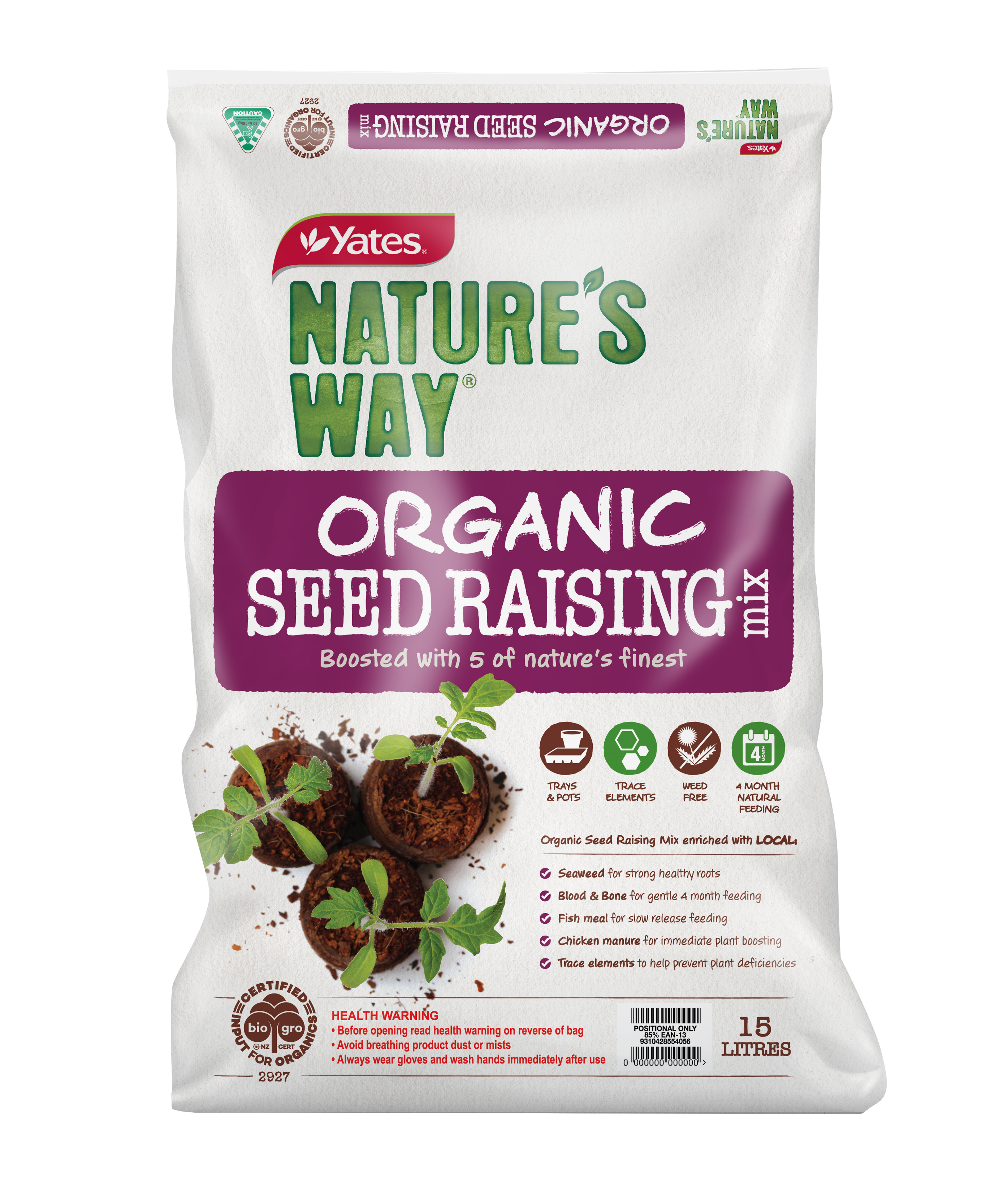 55405 Yates Natures Way Seed Raising Mix 15L
